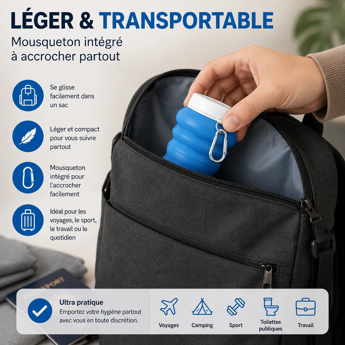 Bidet portable rétractable